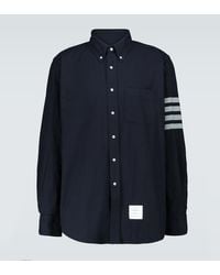 Thom Browne - Camisa 4-Bar de algodon manga larga - Lyst