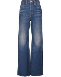 RE/DONE 70s High-Rise Jeans mit weitem Bein - Blau