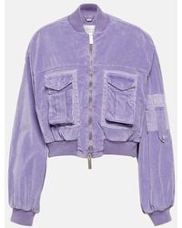 Blumarine - Velvet Bomber Jacket - Lyst