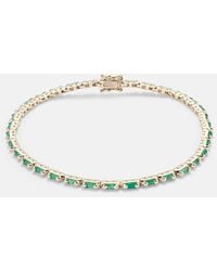 Suzanne Kalan - 18Kt Tennis Bracelet With Emeralds - Lyst