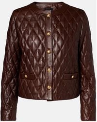 Nili Lotan - Amy Cropped Quilted Leather Jacket - Lyst