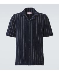 Orlebar Brown - Hawkin Striped Cotton Terry Shirt - Lyst