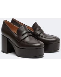 Gianvito Rossi - Jenna Leather Loafer Pumps - Lyst