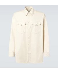 Lemaire - Camisa Western De Saten De Algodon - Lyst