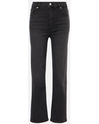 FRAME - Le Sleek High-Rise Straight Jeans - Lyst