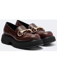 Gucci - Brittany Horsebit Leather Platform Loafers - Lyst