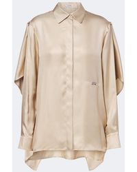 Loewe - Caped Silk Twill Shirt - Lyst