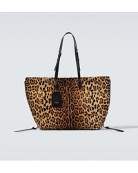 Dolce & Gabbana - Atene Leopard-Print Calf Hair Tote Bag - Lyst