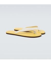 AURALEE - Leather Thong Sandals - Lyst