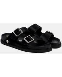 Birkenstock - Arizona Calf Hair Slides - Lyst