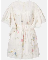 Zimmermann - Lucky Linen Mini Dress - Lyst