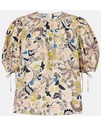 Ulla Johnson - Coralie Floral Cotton Blouse - Lyst