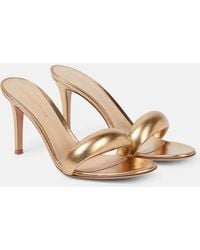 Gianvito Rossi - Bijoux 85 Metallic Leather Mules - Lyst