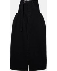 Sacai - Denim Maxi Skirt - Lyst