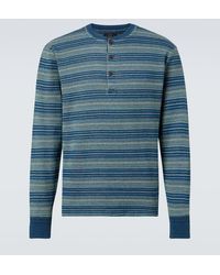 RRL - Camiseta Con Botones De Algodon - Lyst