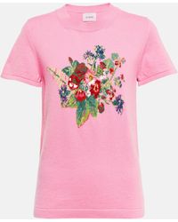 Barrie - Bouquet Intarsia Cashmere And Cotton Top - Lyst