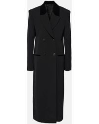 Givenchy - Cappotto in lana con velluto - Lyst