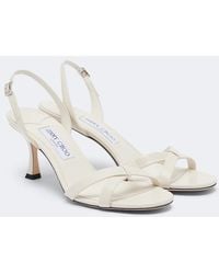 Jimmy Choo - Elsy Leather Slingback Sandals - Lyst