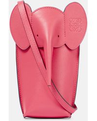Loewe - Paula's Ibiza Schultertasche Elephant Pocket aus Leder - Lyst