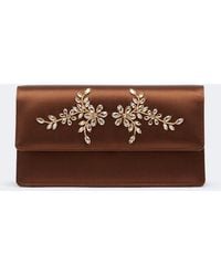 Manolo Blahnik - Capripla Embellished Satin Clutch - Lyst