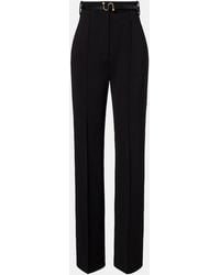 Sportmax - Belted Crepe Straight Pants - Lyst