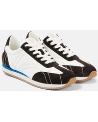 TOTEME - Suede-Trimmed Sneakers - Lyst