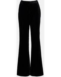 Nili Lotan - Effy High-Rise Flared Velvet Pants - Lyst