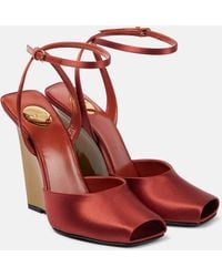 Saint Laurent - Sandalias Con Cuna Le Scandale 110 De Crepe Saten - Lyst