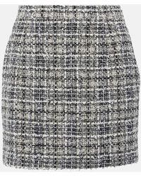 Alessandra Rich - Minifalda De Tweed Lame A Cuadros - Lyst