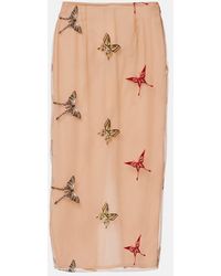 Blumarine - Applique Midi Skirt - Lyst