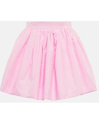 Patou - High-rise Cotton Miniskirt - Lyst