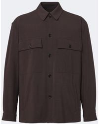 Giorgio Armani - Wool And Silk-Blend Shirt - Lyst