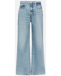FRAME - High-Rise Wide-Leg Jeans Le Jane - Lyst