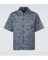 Prada - Printed Cotton And Silk Bowling Shirt - Lyst