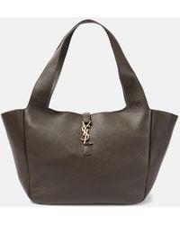 Saint Laurent - Le 5 A 7 Bea Leather Tote Bag - Lyst