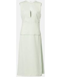 Jil Sander - Midikleid Aus Satin - Lyst