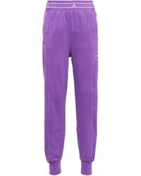 Pantalon jogging Soie Chloé en coloris Violet Femme Vêtements Articles de sport et dentraînement Pantalons de survêtement/sport 