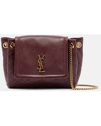 Saint Laurent - Nolita Mini Leather Crossbody Bag - Lyst
