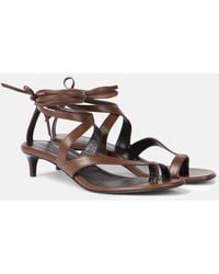 KHAITE - Aimee 35 Leather Thong Sandals - Lyst