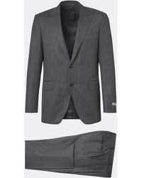 Canali - Chalk Stripe Wool Suit - Lyst
