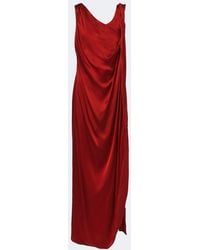 Maison Margiela - Draped Satin Maxi Dress - Lyst