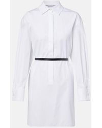 Max Mara - Belted Cotton Poplin Shirt Dress - Lyst