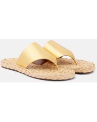 Paris Texas - Amalfi Metallic Leather Thong Sandals - Lyst