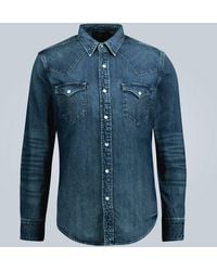 RRL - Slim-Fit Denim Shirt - Lyst