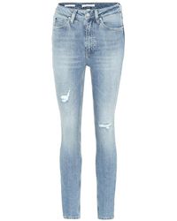 Calvin Klein Jeans CKJ 010 skinny a vita alta - Blu