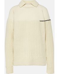 Victoria Beckham - Double-collar Wool Sweater - Lyst