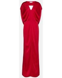 Stella McCartney - Satin V-Neck Gown - Lyst