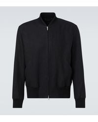 Lardini - Linen Bomber Jacket - Lyst
