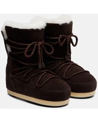 Moon Boot - Botas De Nieve Evx De Ante Con Borrego - Lyst