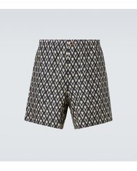 Valentino - Toute La V Linen Bermuda Shorts - Lyst